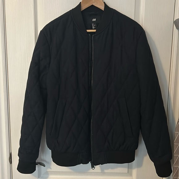 Men’s H&M bomber jacket with quilt detailing. - Picture 1 of 5